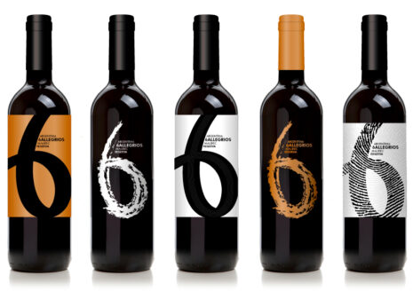 Création étiquette de vin argentin pour la marque 6 ALLEGRIOS